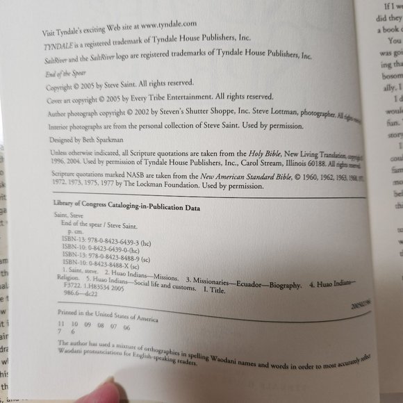 End of the Spear Book - Picture 4 of 10